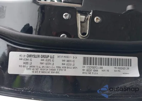 2015 Dodge Dart Sxt из США, поврежденный, VIN 1C3CDFBB3FD111800